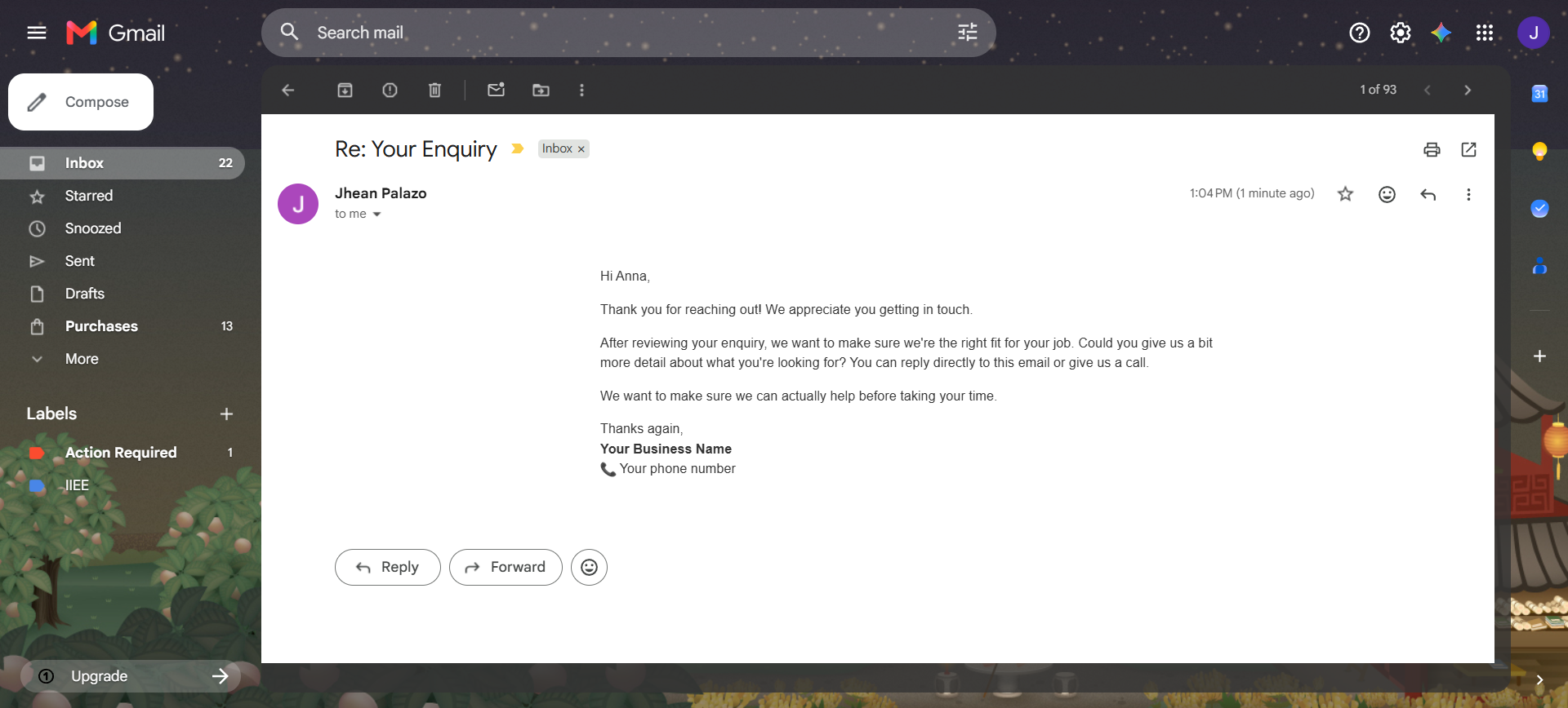 Gmail — Redirect email