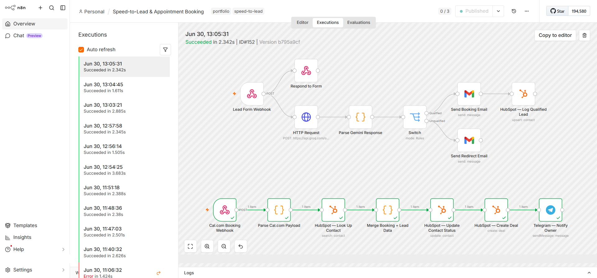 Speed-to-Lead workflow