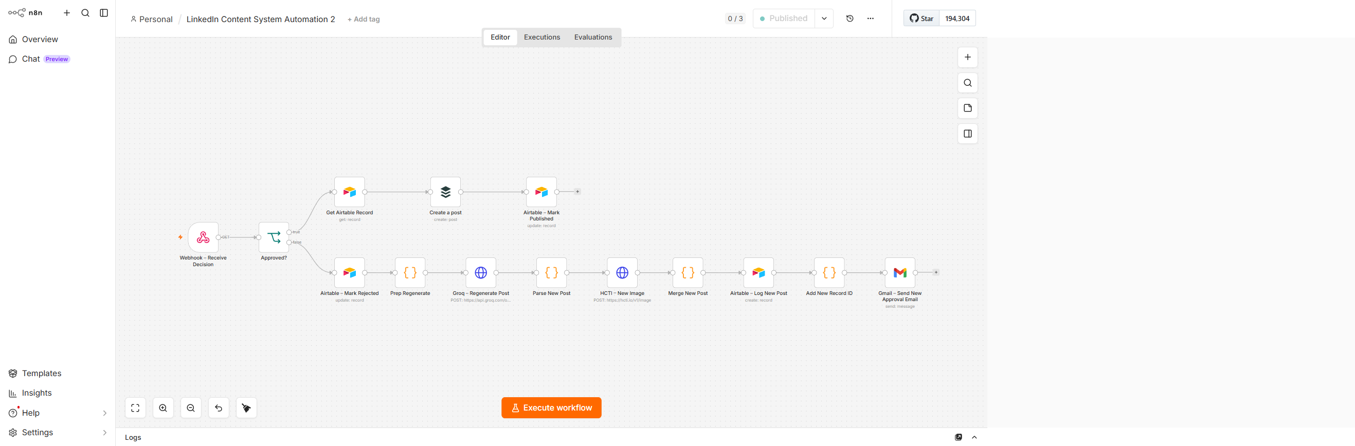 n8n Workflow 2 — Approval and publishing pipeline